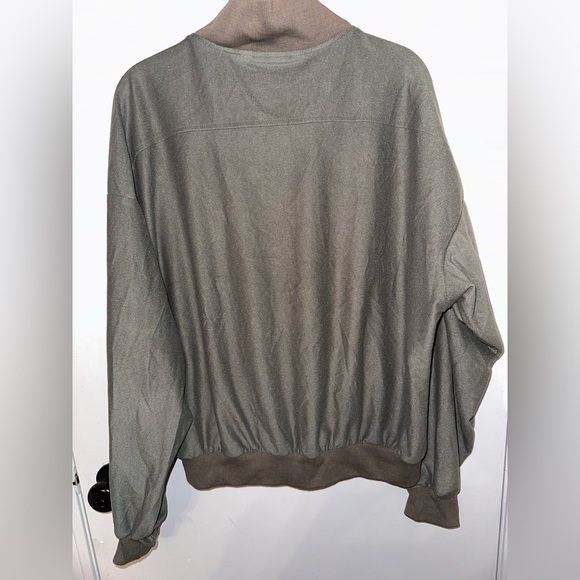 Vintage Columbia Large Bomber Jacket Lightweight Liner80s Military Green #1665 - Picture 3 of 8